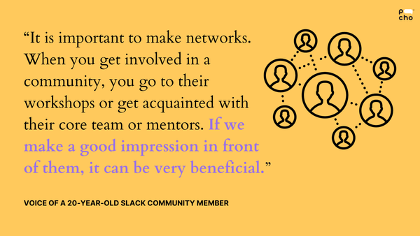 💬How does Slack help this professional “belong” to a vibrant digital community?