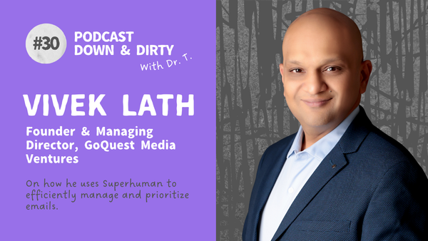 How does this Founder use Superhuman to manage 100s of daily emails? podcast with vivek lath goquest media