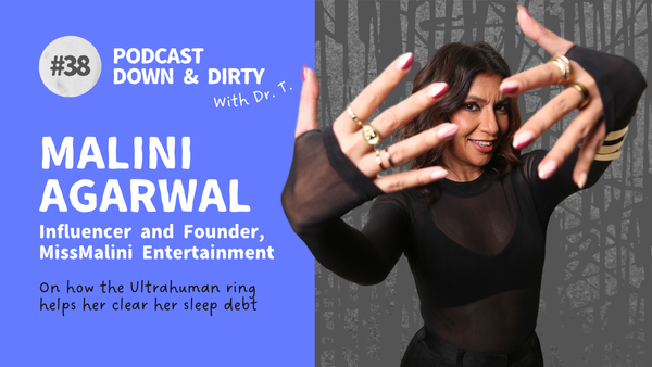 How does the Ultrahuman ring help MissMalini clear her sleep debt? podcast with malini agarwal